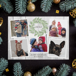 クリスマス素朴リースフォトコラージュ