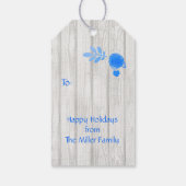 クリスマス素朴リースモノグラム ギフトタグ (裏面)