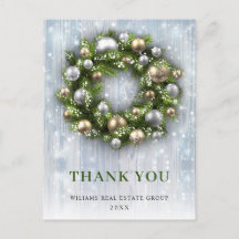 クリスマス素朴リース企業のありがとう