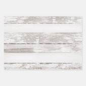 クリスマス素朴ヴィンテージレッドトラック風化木材 ラッピングペーパーシート (正面3)