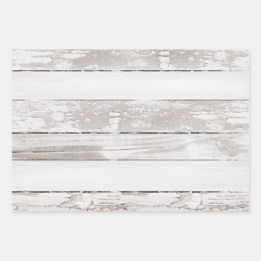 クリスマス素朴ヴィンテージレッドトラック風化木材 ラッピングペーパーシート (正面3)