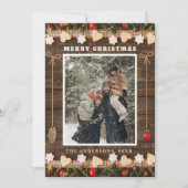 クリスマス素朴写真コラージュ シーズンカード (正面)