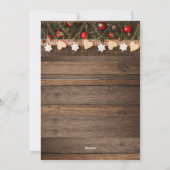 クリスマス素朴写真コラージュ シーズンカード (裏面)