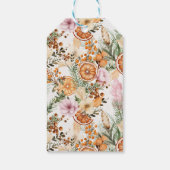 クリスマス素朴冬の柑橘系の植物 ギフトタグ (裏面)