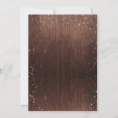 クリスマス素朴冬松ドロップウッド結婚ズ 招待状 (裏面)