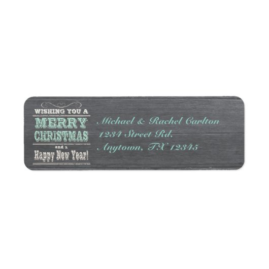 クリスマス素朴差出人住所ラベル ラベル (正面)