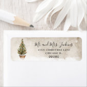 クリスマス素朴差出人住所ラベル ラベル (インサイチュ)