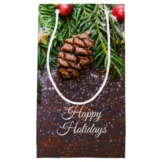 クリスマス素朴抱き枕 スモールペーパーバッグ (正面)