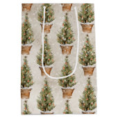 クリスマス素朴抱き枕 ミディアムペーパーバッグ (裏面)