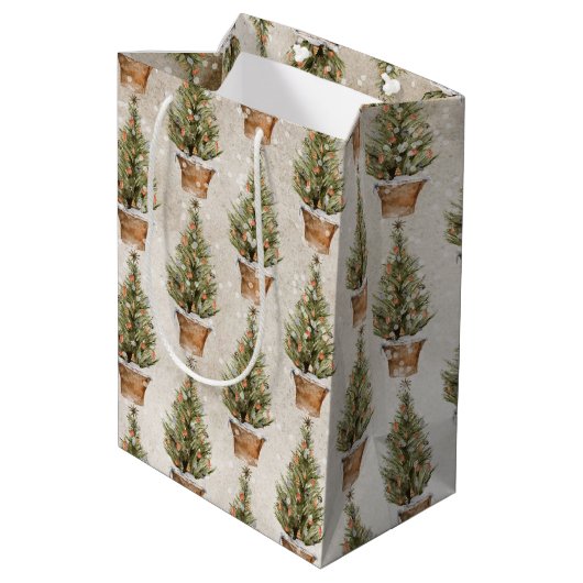 クリスマス素朴抱き枕 ミディアムペーパーバッグ (裏面アングル)