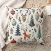 クリスマス素朴林 クッション (ブランケット)