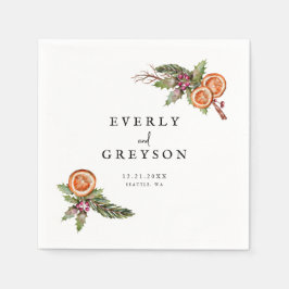 クリスマス素朴植物用スパイス結婚ズ スタンダードカクテルナプキン