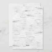 クリスマス素朴樺の木バーク4 PHOTOグリーティングホリド シーズンカード (裏面)