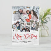 クリスマス素朴樺の木樹皮4 PHOTO Greeting シーズンカード (スタンド正面)