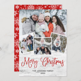 クリスマス素朴樺の木樹皮4 PHOTO Greeting シーズンカード