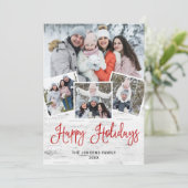 クリスマス素朴樺の木樹皮4 PHOTO Greeting シーズンカード (スタンド正面)