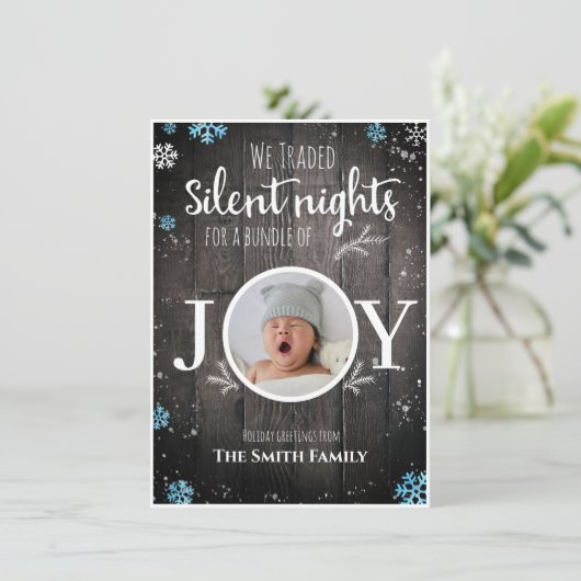 クリスマス素朴男の赤ちゃん シーズンカード (スタンド正面)