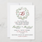 クリスマス素朴結婚式招待状 招待状 (正面)