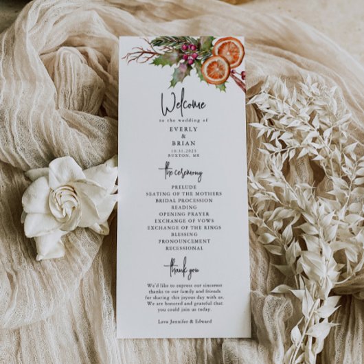 クリスマス素朴結婚式 プログラム