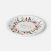 クリスマス素朴赤ちゃんシャワー ペーパープレート (アングル)