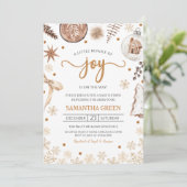 クリスマス素朴赤ちゃんシャワー 招待状 (スタンド正面)