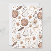 クリスマス素朴赤ちゃんシャワー 招待状 (裏面)