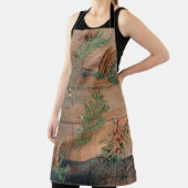 クリスマス素朴針葉樹パインウッド エプロン (インサイチュ)