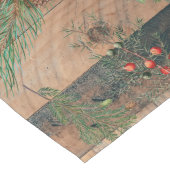 クリスマス素朴針葉樹パインウッド ロングテーブルランナー (コーナー)