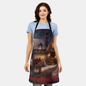 クリスマス素朴魔法 エプロン (着用した状態)