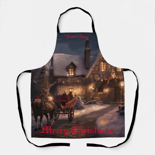 クリスマス素朴魔法 エプロン (正面)