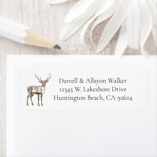 クリスマス素朴鹿 ラベル (インサイチュ)