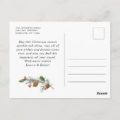 クリスマス素朴5 PHOTOグリーティングホリデー ポストカード (裏面)