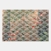 クリスマス素朴・ウッド・メリー・クリスマス ラッピングペーパーシート (正面3)