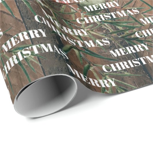 クリスマス素朴・ウッド・メリー・クリスマス ラッピングペーパー (ロールコーナー)