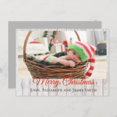 クリスマス素朴 シーズンカード (正面/裏面)