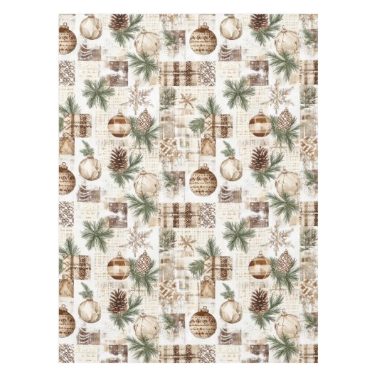 クリスマス素朴 テーブルクロス (正面)