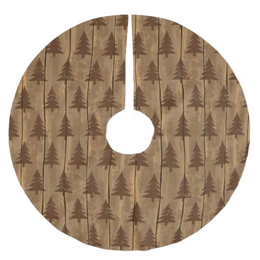 クリスマス素朴 ブラッシュドポリエステルツリースカート (正面)