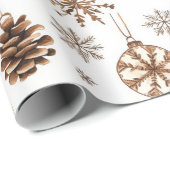 クリスマス素朴 ラッピングペーパー (ロールコーナー)