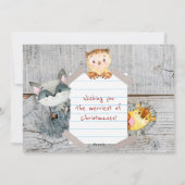 クリスマス素朴 |任意の2枚の写真 |フレームコラージュ シーズンカード (裏面)