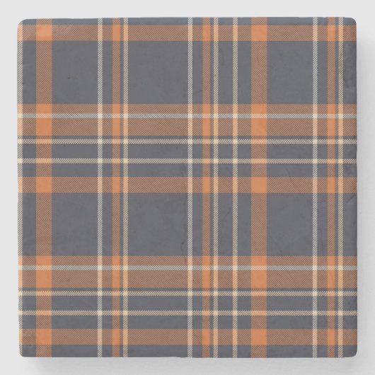 クリスマス素朴/冬季プレイド ストーンコースター (正面)