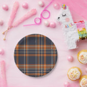 クリスマス素朴/冬季プレイド ペーパープレート (パーティー)