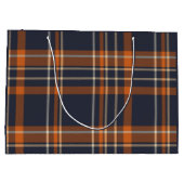 クリスマス素朴/冬季プレイド ラージペーパーバッグ (裏面)