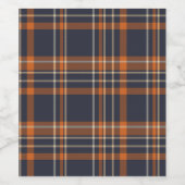 クリスマス素朴/冬季プレイド ワインラベル (シングルラベル)