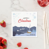 クリスマス素朴 |新年おめでとう |サンタのプレゼント スタンダードカクテルナプキン (インサイチュ)