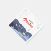 クリスマス素朴 |新年おめでとう |サンタのプレゼント スタンダードカクテルナプキン (角)