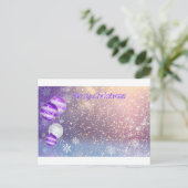 クリスマス紫色 シーズンポストカード (スタンド正面)