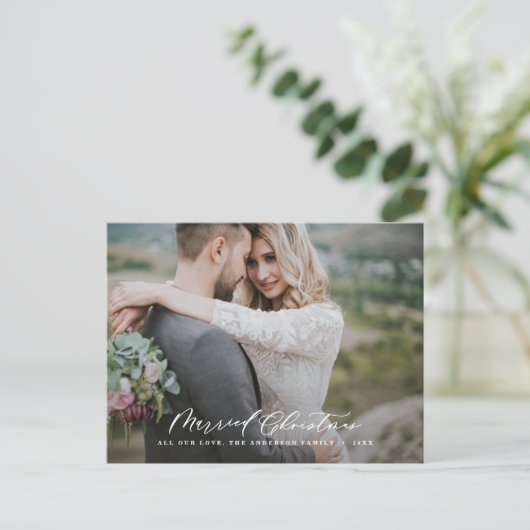 クリスマス結婚したのエレガント植物写真の新刊 シーズンポストカード (スタンド正面)