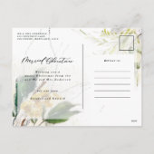 クリスマス結婚したのエレガント植物写真の新刊 シーズンポストカード (裏面)