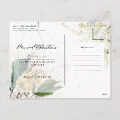 クリスマス結婚したのエレガント植物写真の新刊 シーズンポストカード (裏面)