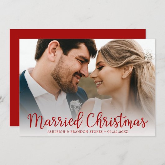 クリスマス結婚したの写真 シーズンカード (正面/裏面)